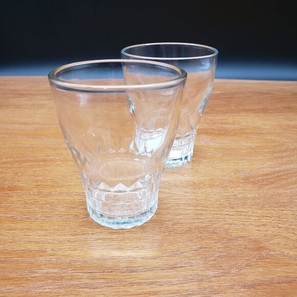 Anchor Hocking Windsor Clear Juice Glasses Set of 2 – 5 oz VTG Diamond Pattern - Picture 2 of 9